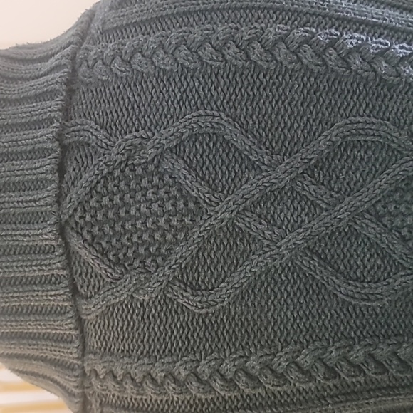 Eddie Bauer navy blue cable knit sweater size large - Picture 7 of 13